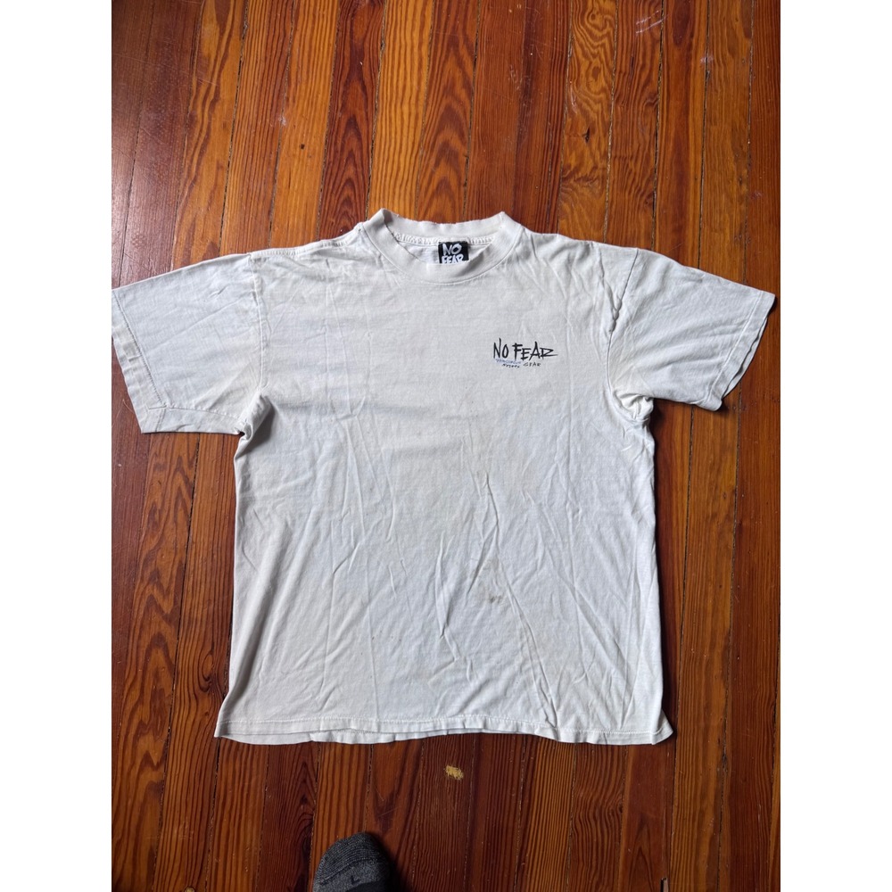 Vintage No Fear Skydiving "Shut Up and Jump" T-Shirt single stitched Large Tee